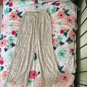Billabong Cream Polka Dot Wide Leg Pants